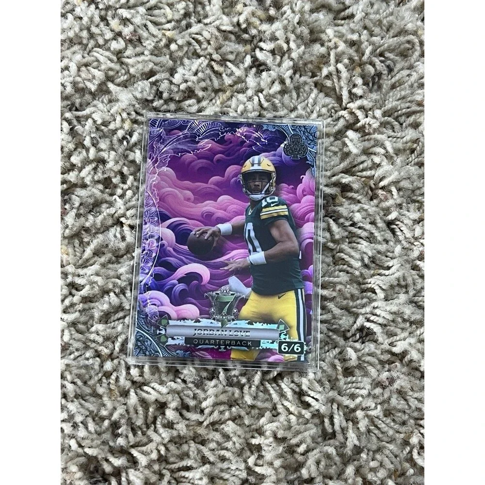 Jordan Love 6/6 Green Bay Packers Wild Card 7 Card Studs